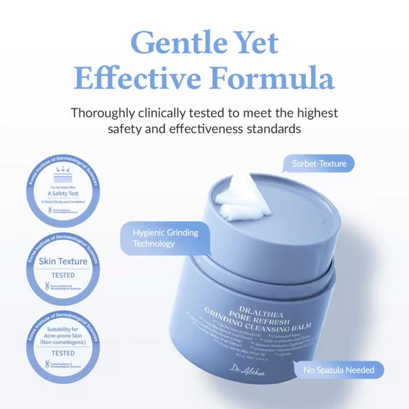 Dr. Althea Grinding Cleansing Balm texture close-up - micro-grinding balm-to-oil cleanser
