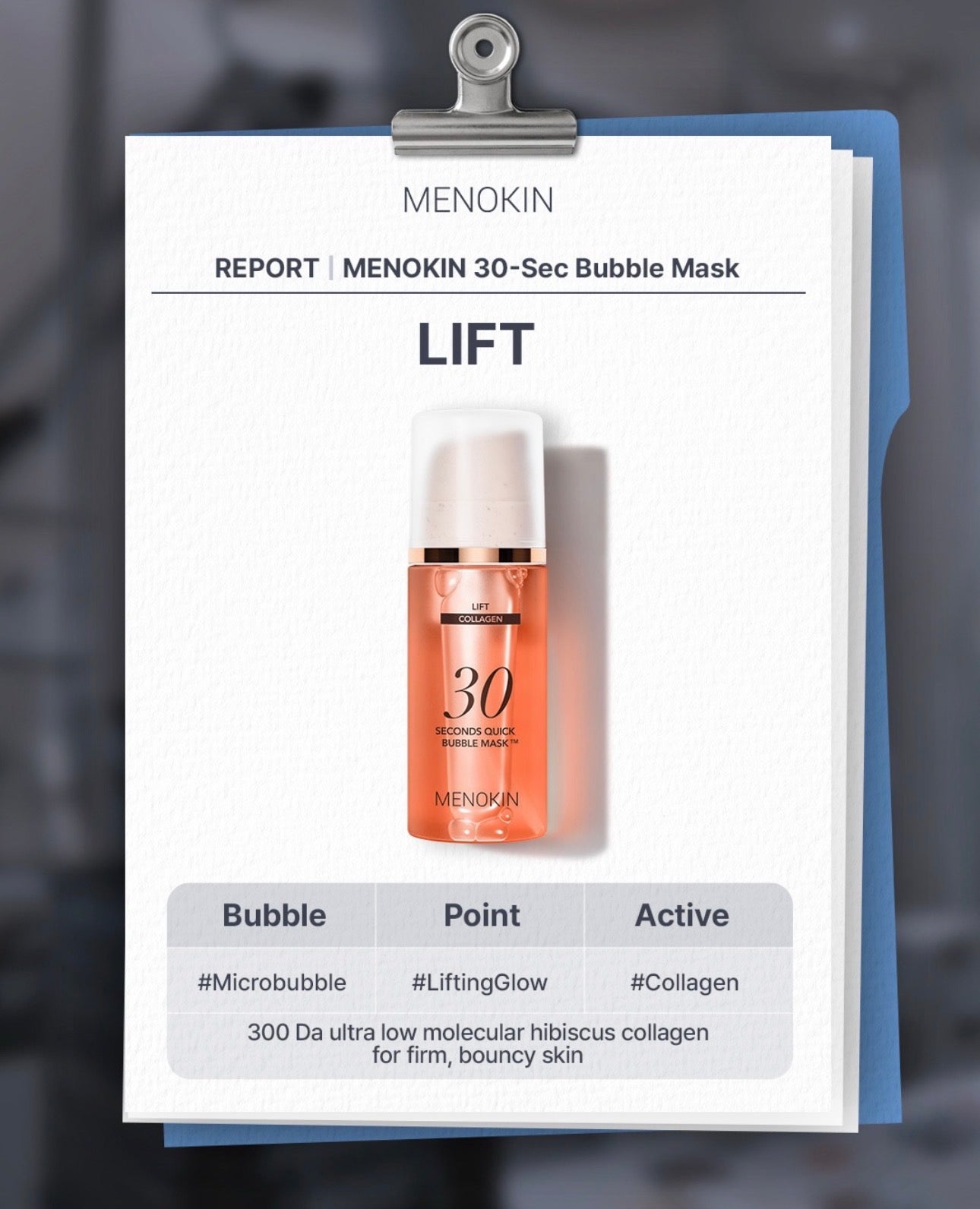 Menokin 30 Seconds Bubble Mask bubbling effect on skin - K-beauty deep cleansing mask