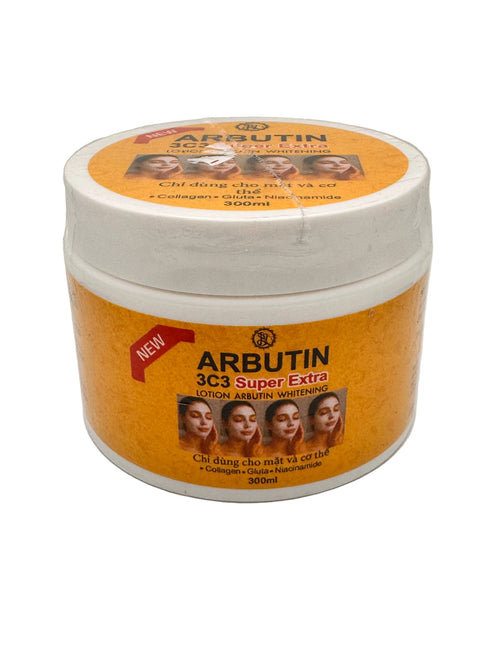 Thai triple-action brightening body lotion with Alpha Arbutin, Vitamin C and Collagen for even, luminous skin