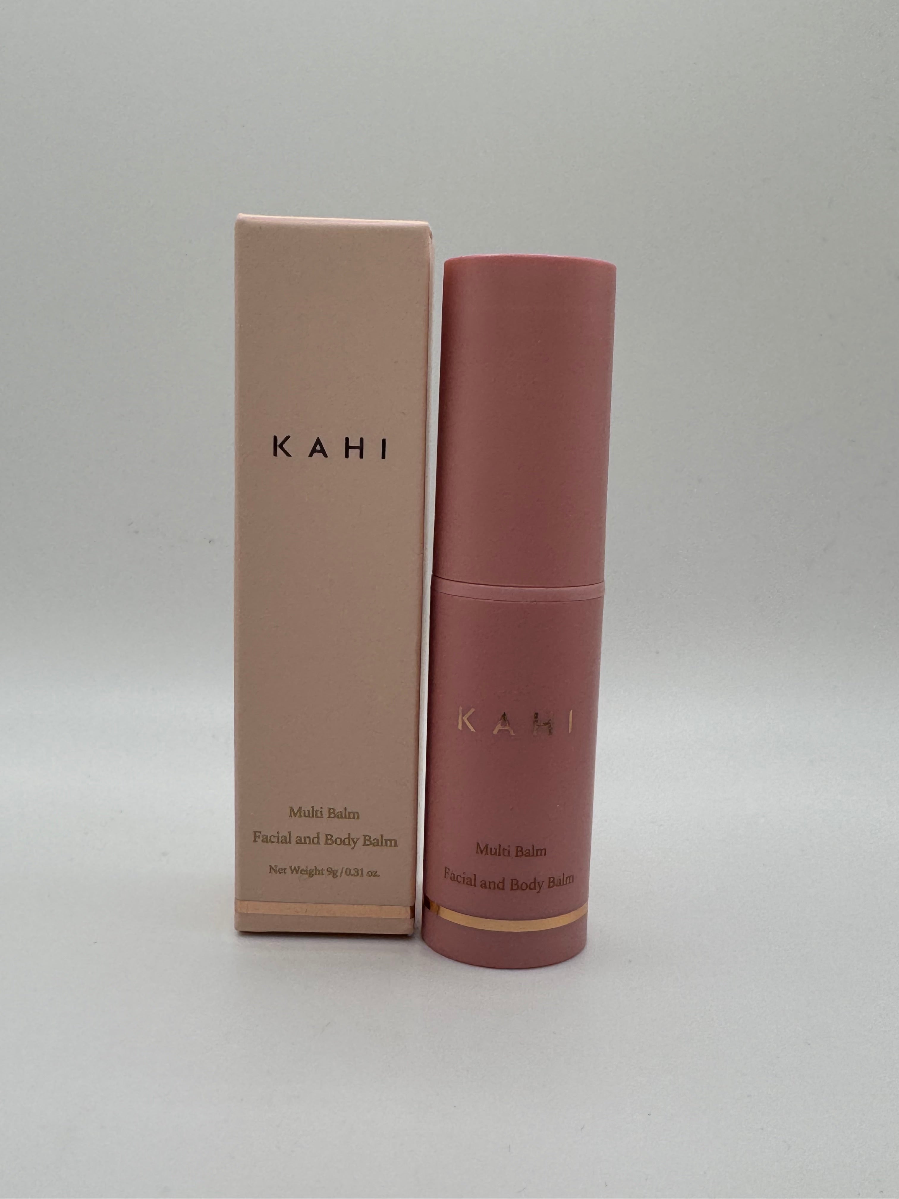 "Kahi Multi Balm close-up – lightweight hydrating balm for instant glow and all-over nourishment"