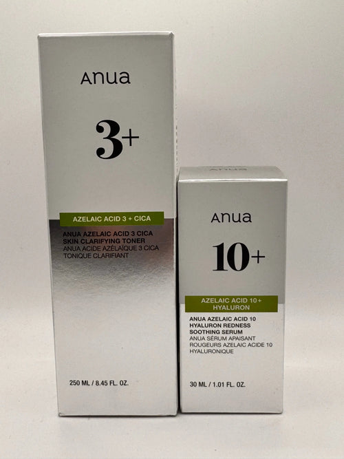 Anua Azelaic Acid Skincare Bundle – Azelaic Acid + Cica Clarifying Toner and Serum