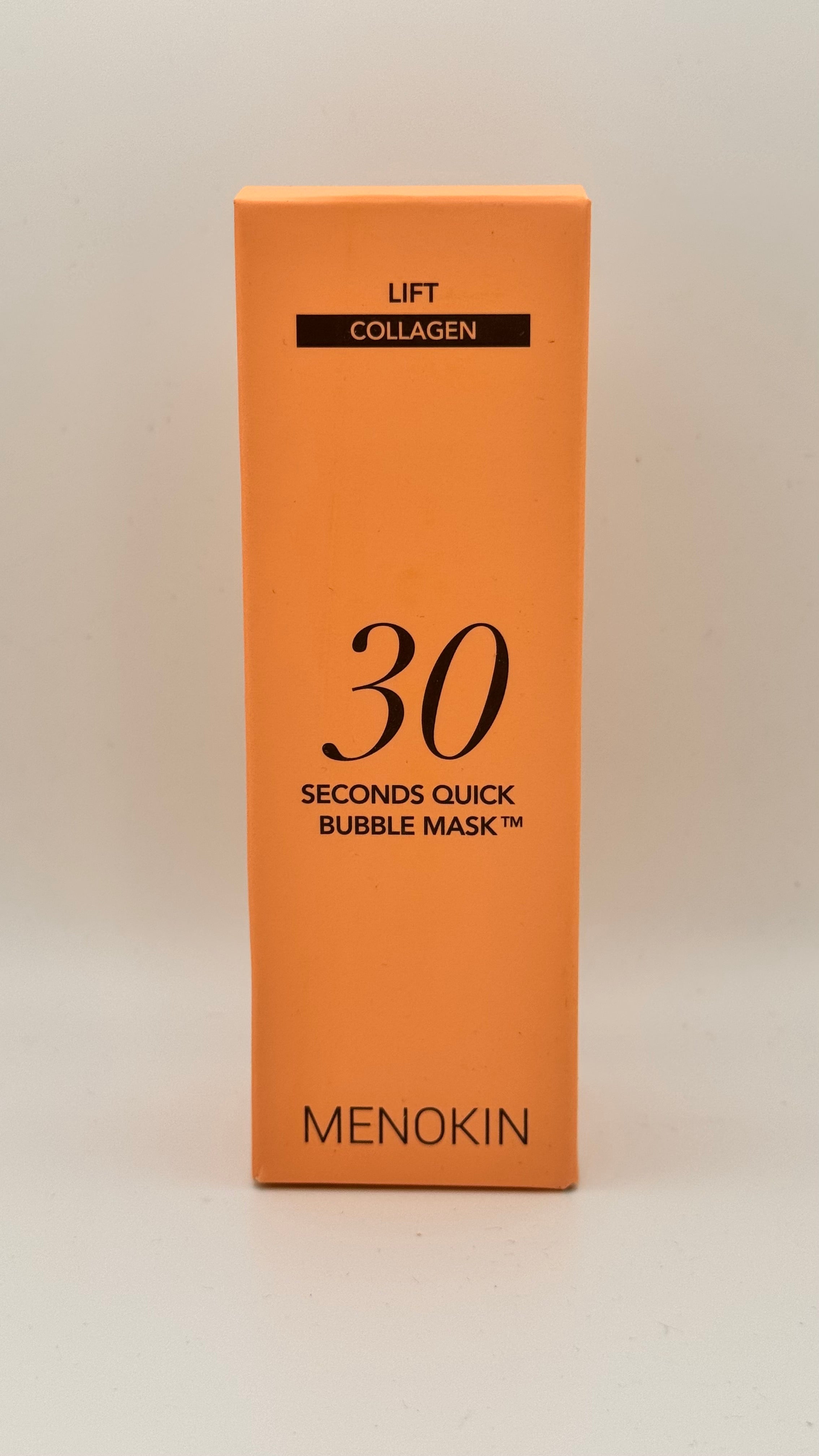 Menokin Quick Bubble Mask Orange Collagen - firming anti-aging Korean face mask