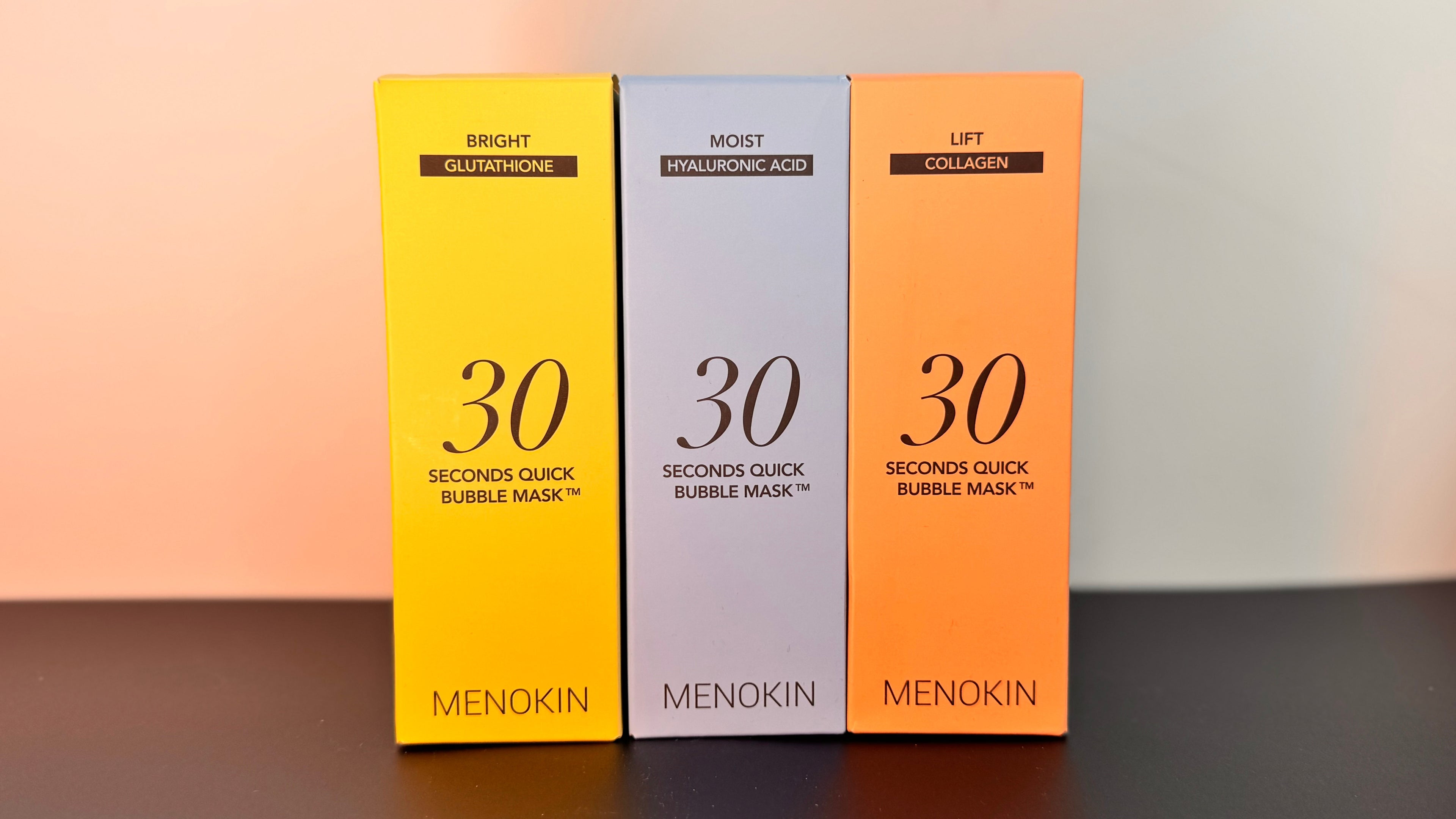 Menokin 30 Seconds Quick Bubble Mask all 3 variants - Korean beauty bubble face mask