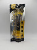 Front photo: Precious Skin AHA Body Booster Serum in black and gold packaging with the serum bottle visible.