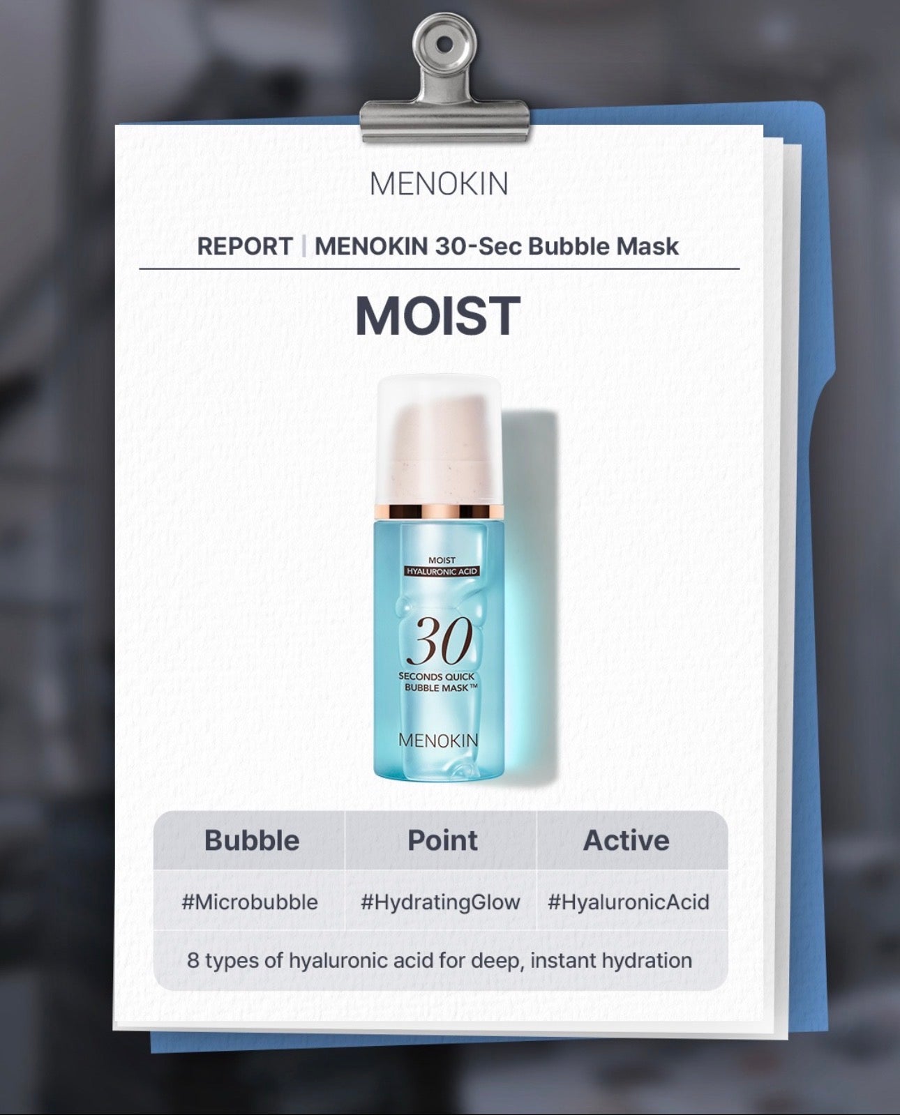 Menokin 30 Seconds Quick Bubble Mask how to use - K-beauty face mask application