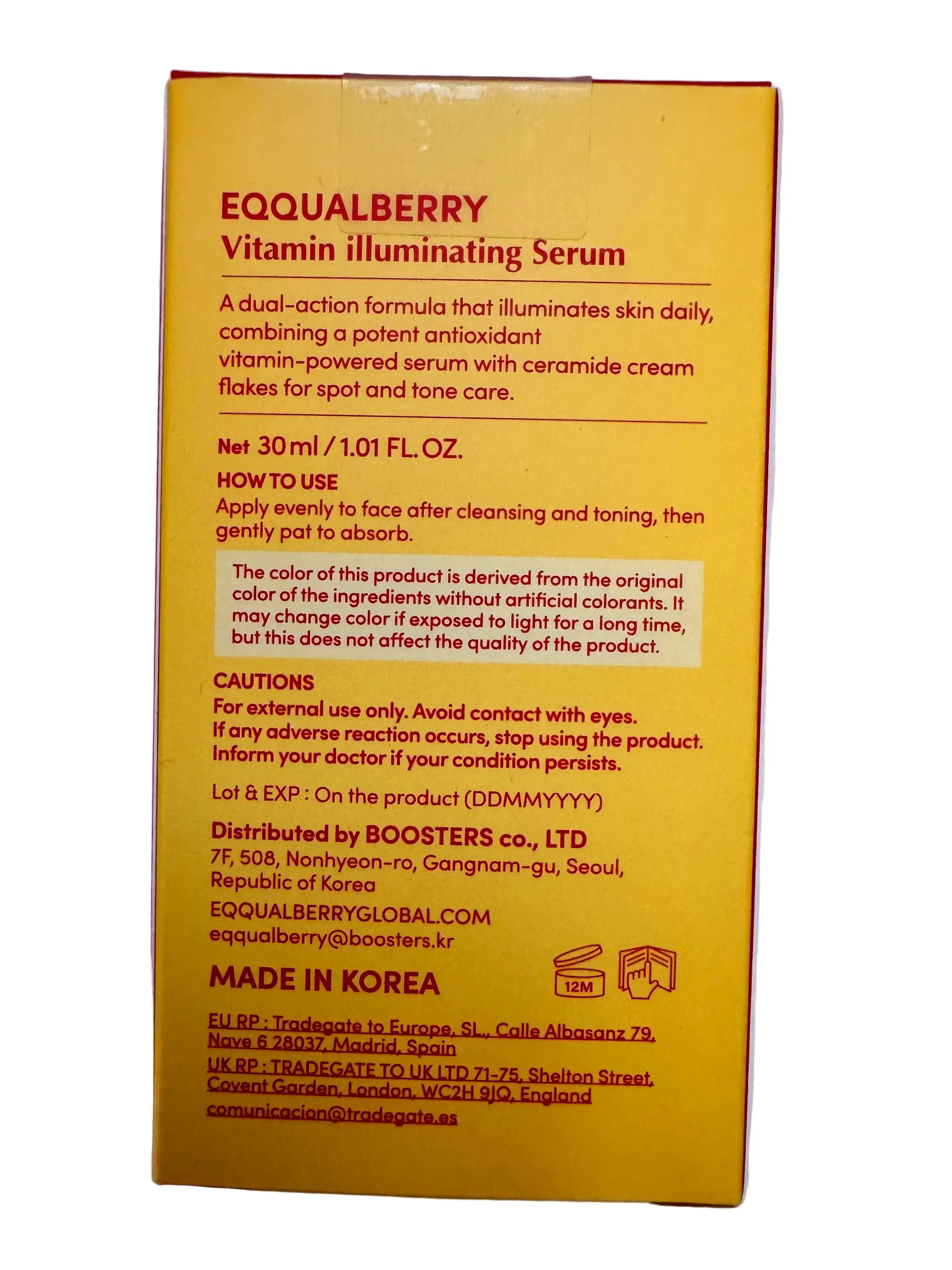 Korean vitamin C serum with acerola extract to fade dark spots and boost glow