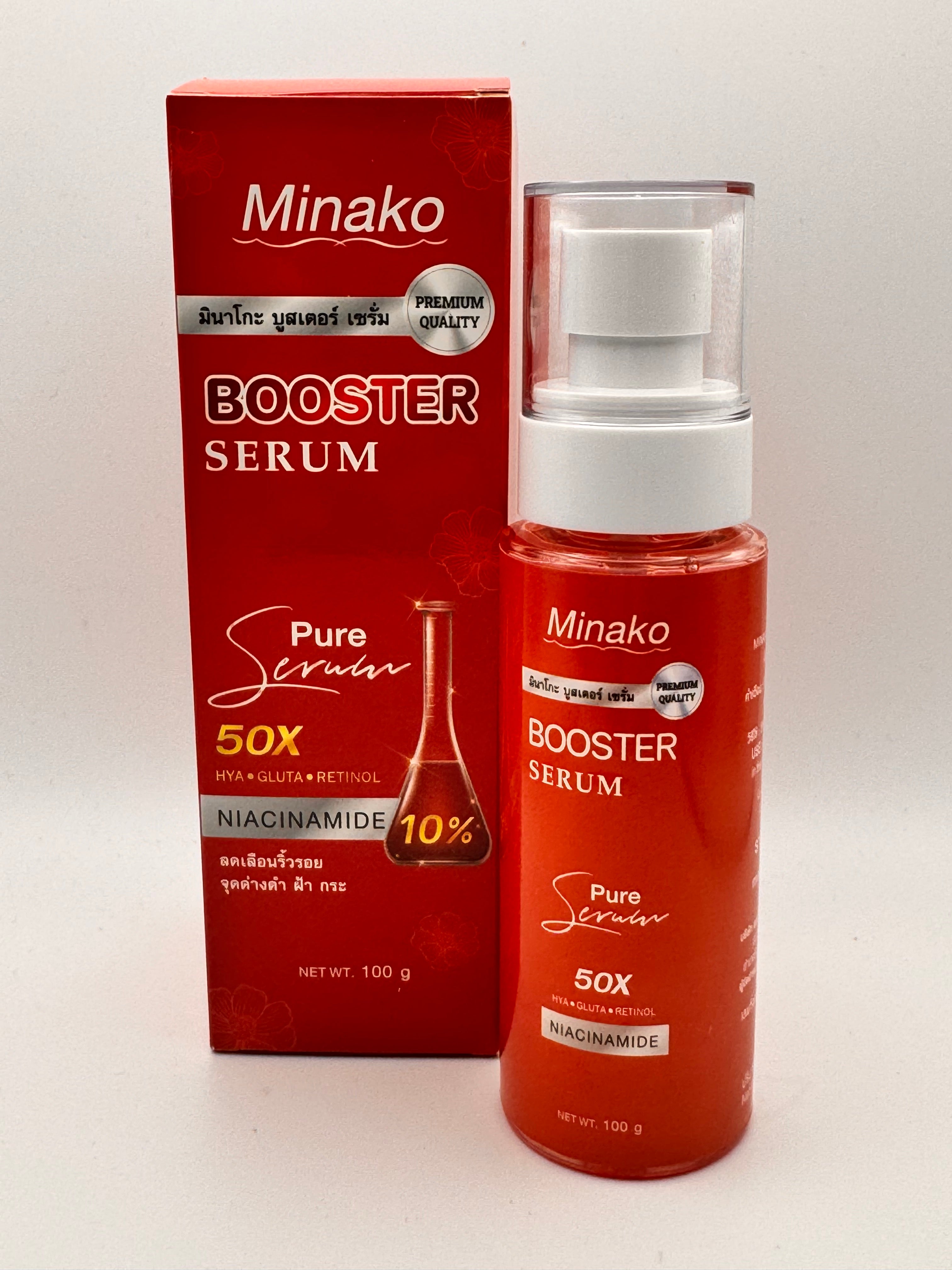 Minako Retinol Booster Serum – Nano Labdose formula for intensive skin brightening, pore minimizing and skin repair
