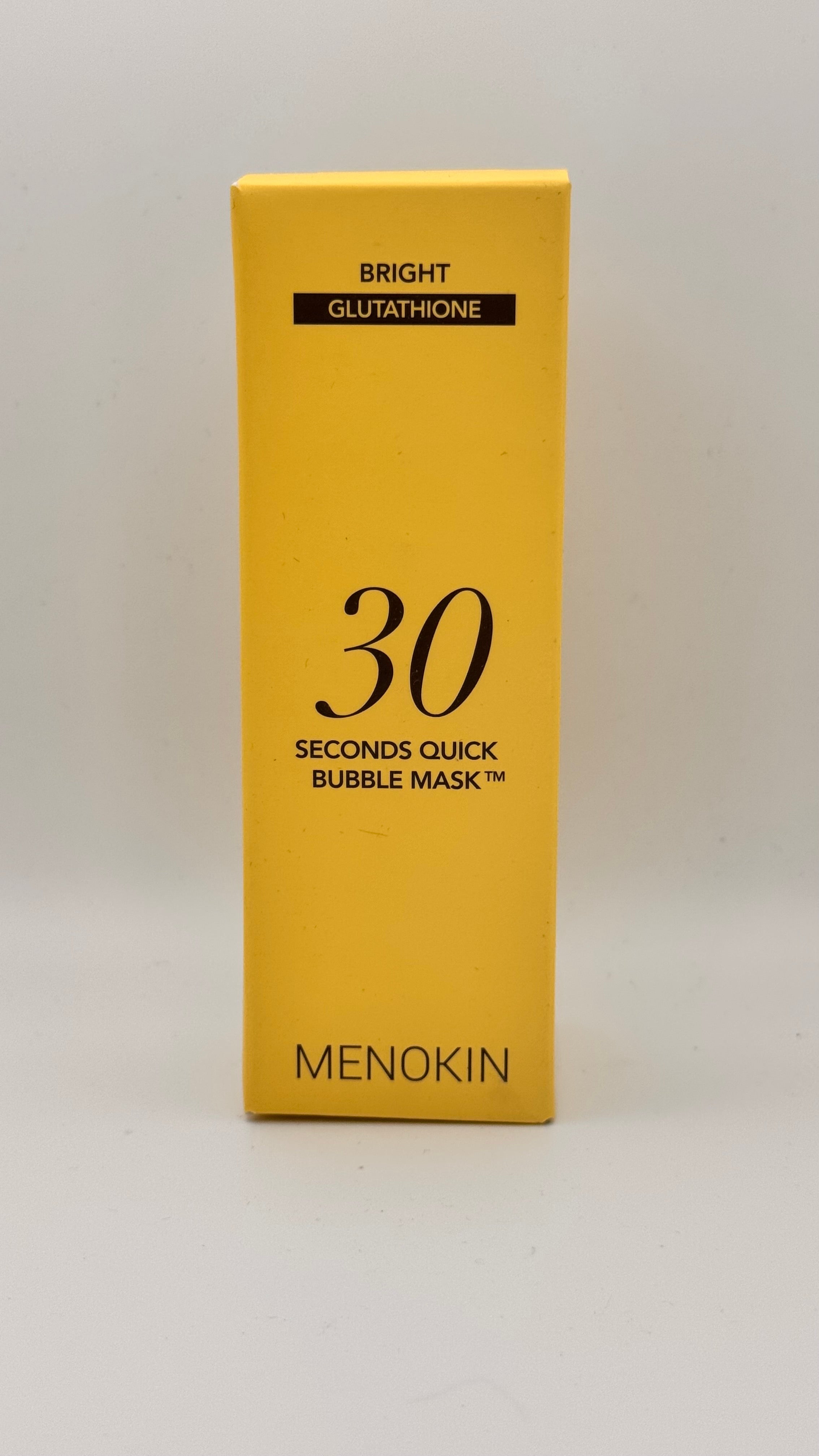 Menokin Quick Bubble Mask Yellow Glutathione - brightening Korean face mask