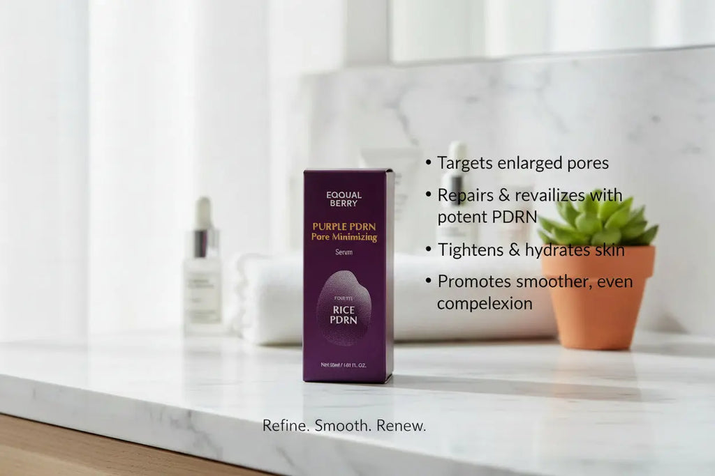 Eqqualberry Purple PDRN Pore Serum with purple rice and cica exosomes
