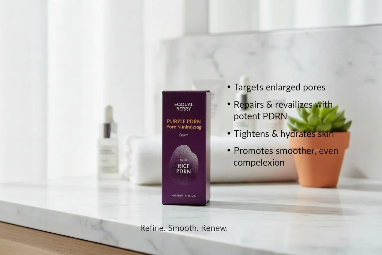 Eqqualberry Purple PDRN Pore Serum with purple rice and cica exosomes