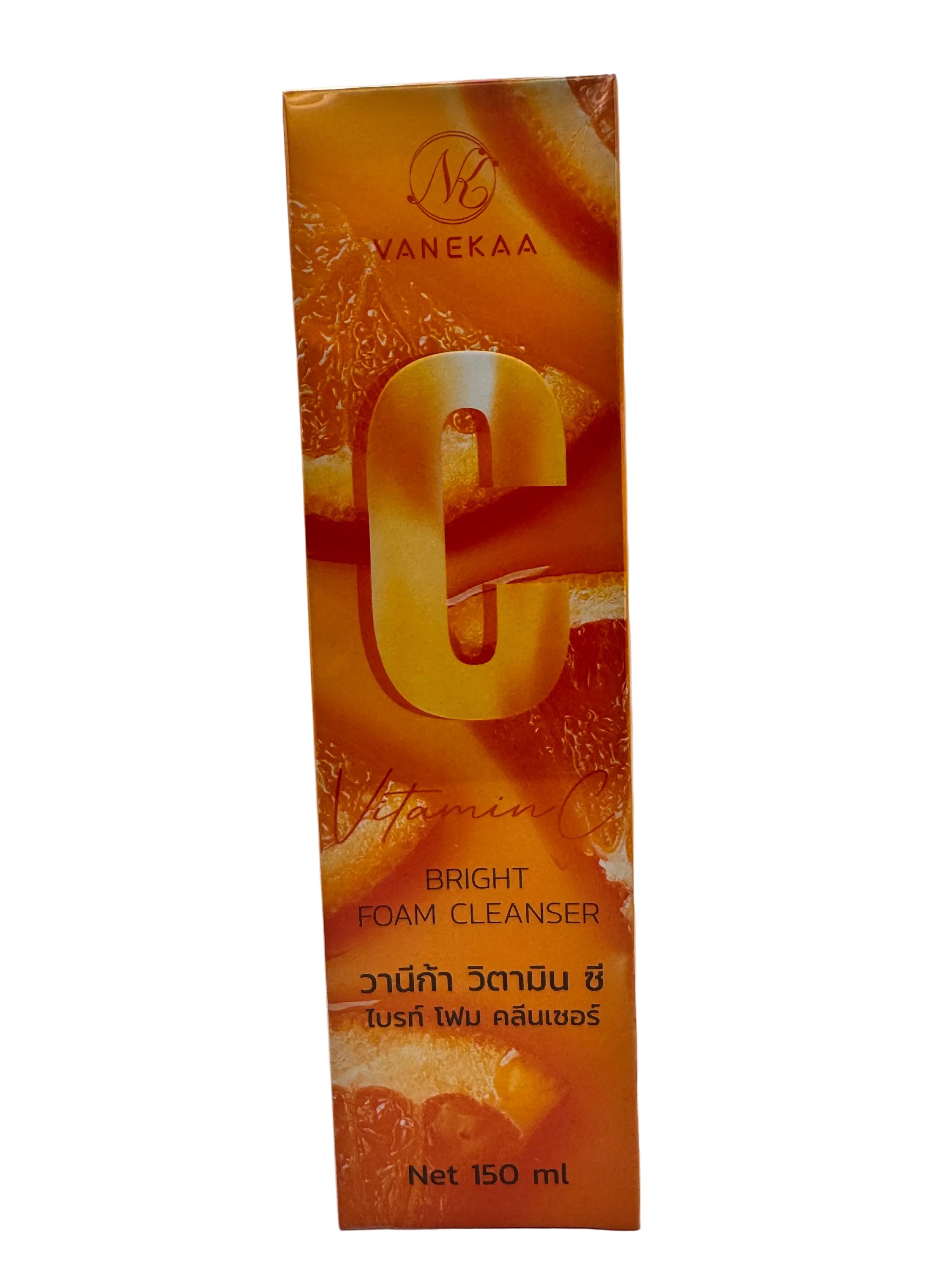 Thai Vitamin C facial foam cleanser with Niacinamide for brightening, deep cleansing and a radiant, even complexion