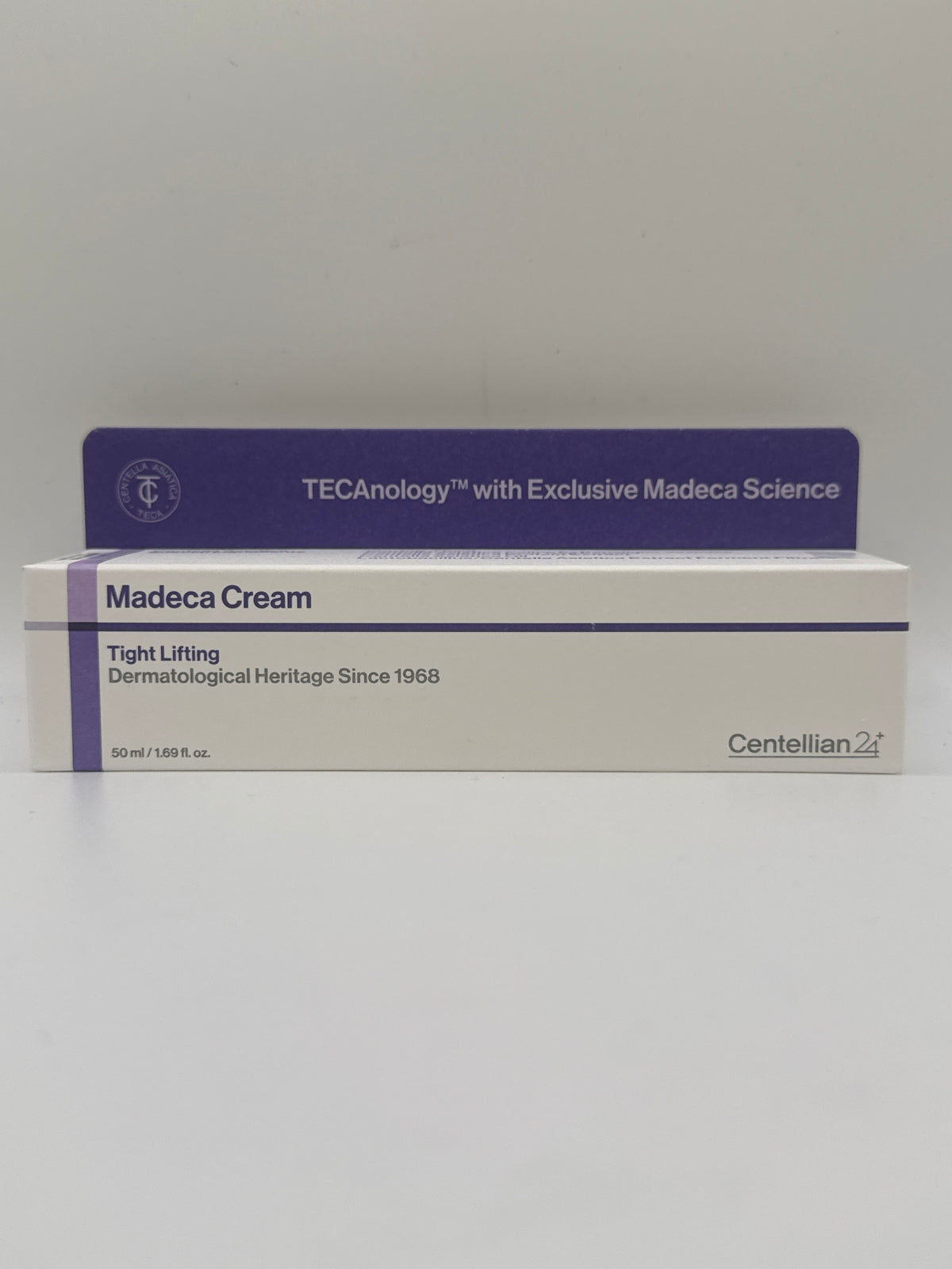 Centellian 24 Madeca Cream Tight Lifting 50 ml white-and-purple box, front view.