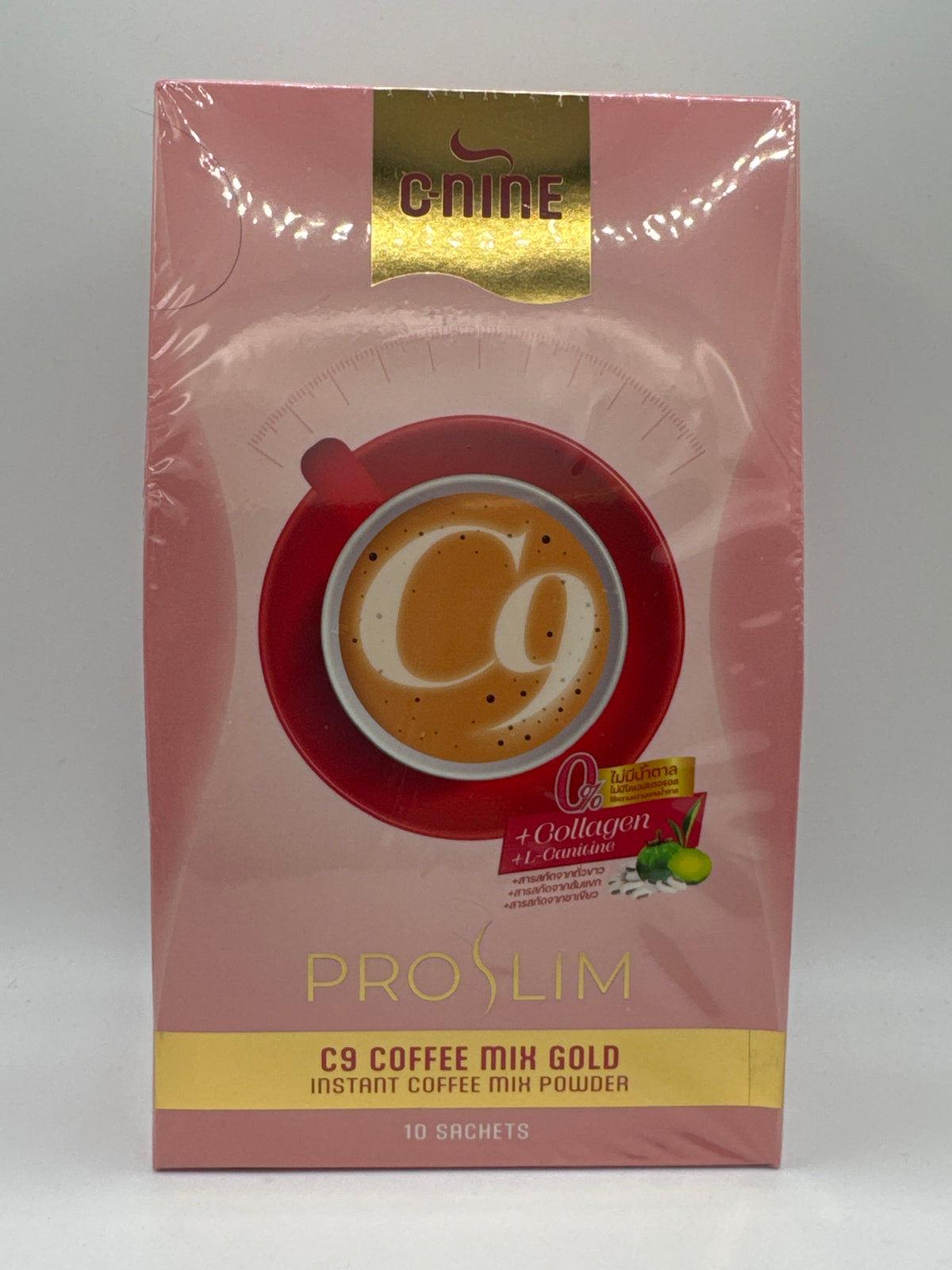 C9 Pro Slim Coffee Thai instant collagen coffee with L-Carnitine and White Kidney Bean Extract