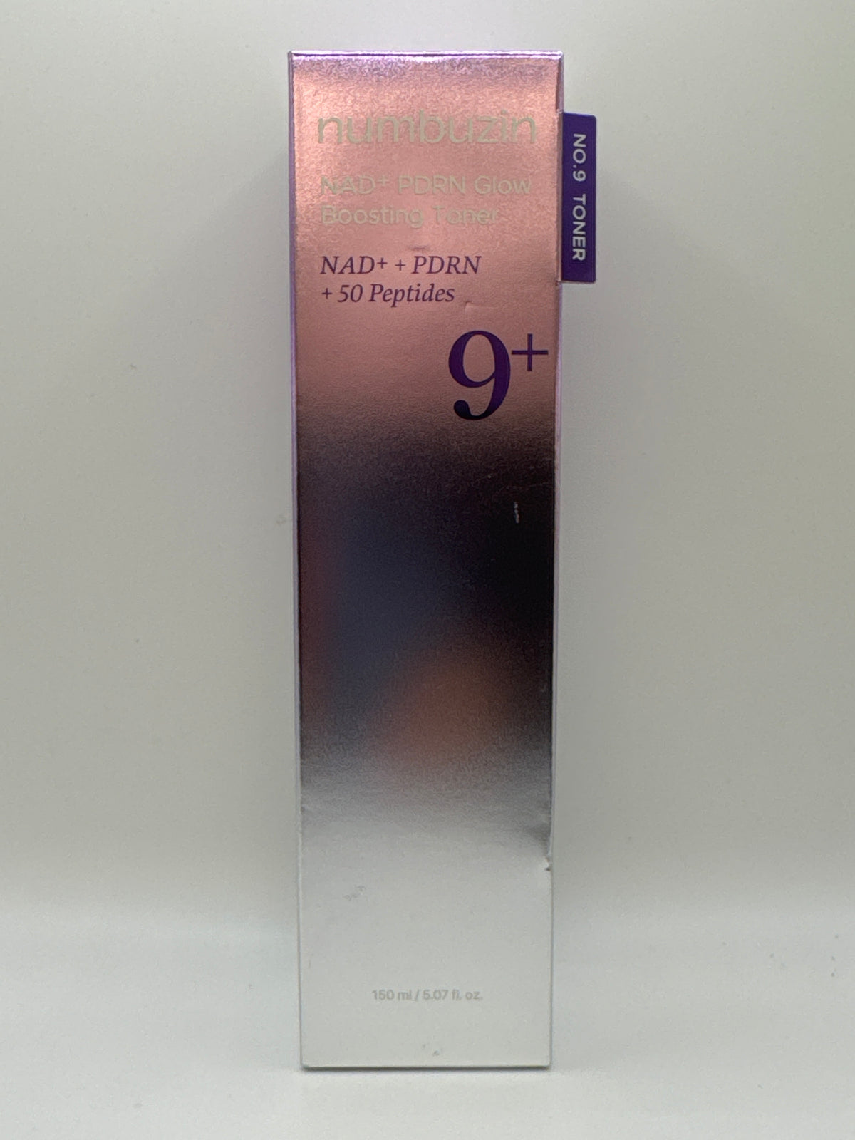 Numbuzin No. 9 NMN Bio Lifting-sil Essence bottle, back view showing Korean product information.