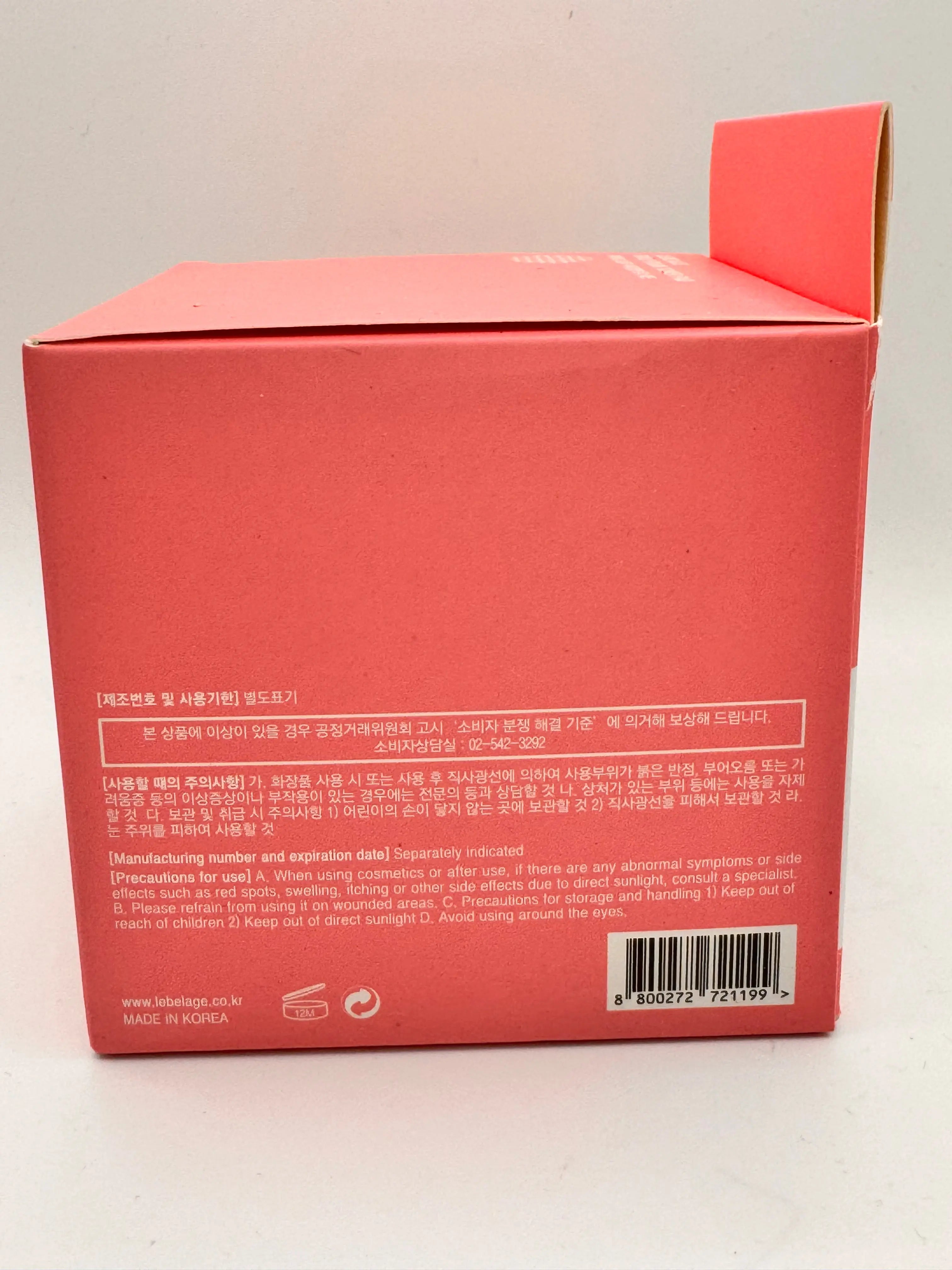 Lebelage Truly PDRN Toner Pad – Side of Box