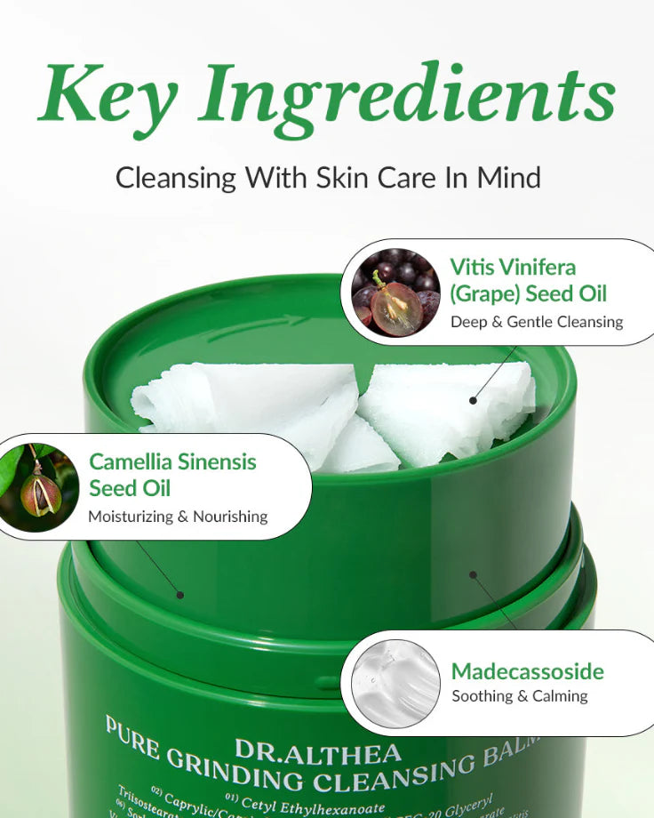 Dr. Althea Cleansing Balm emulsifying into milky oil on skin - double cleanse K-Beauty routine
