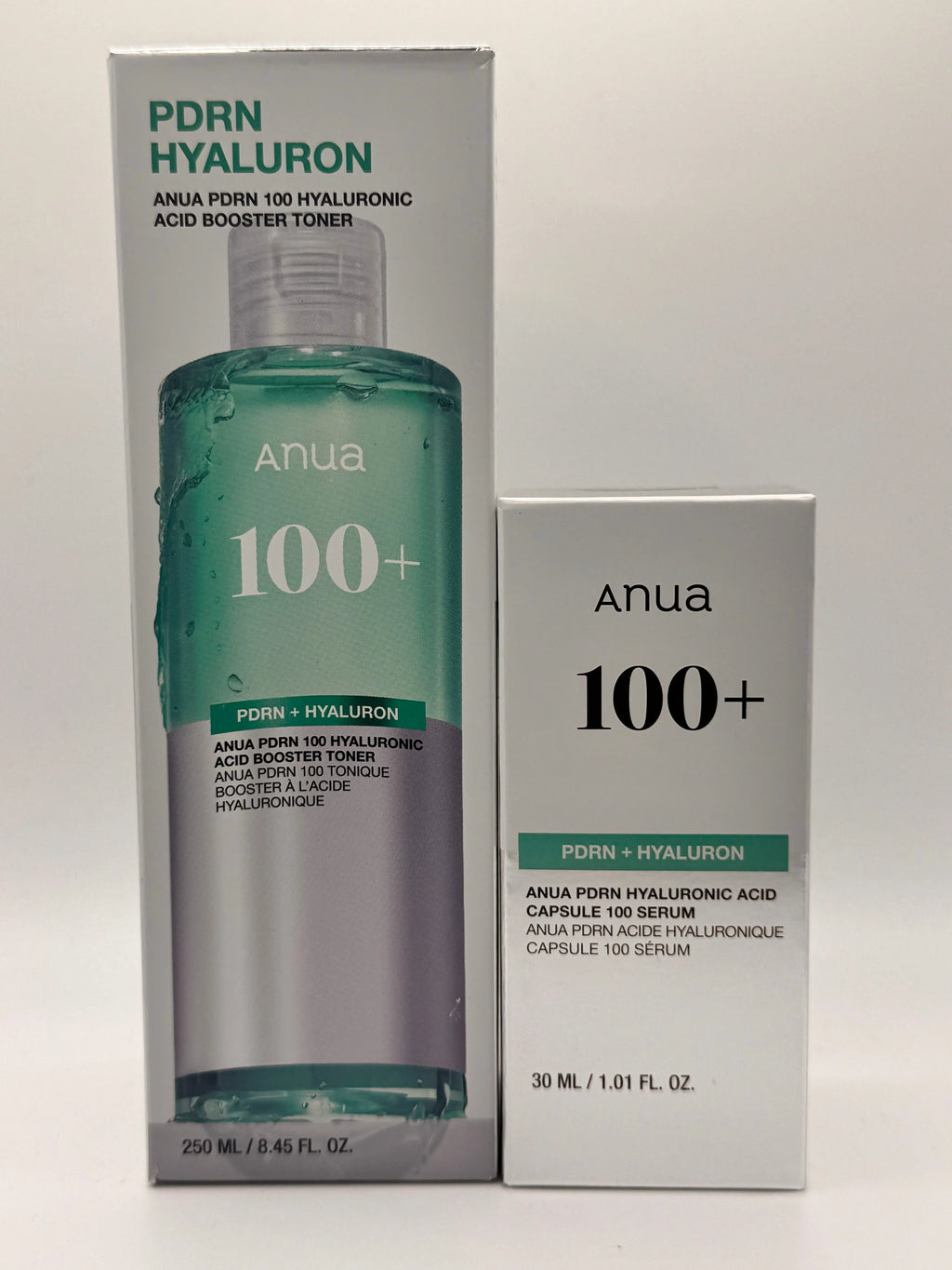 Anua PDRN Skincare Bundle – PDRN + Hyaluron Booster Toner and Serum